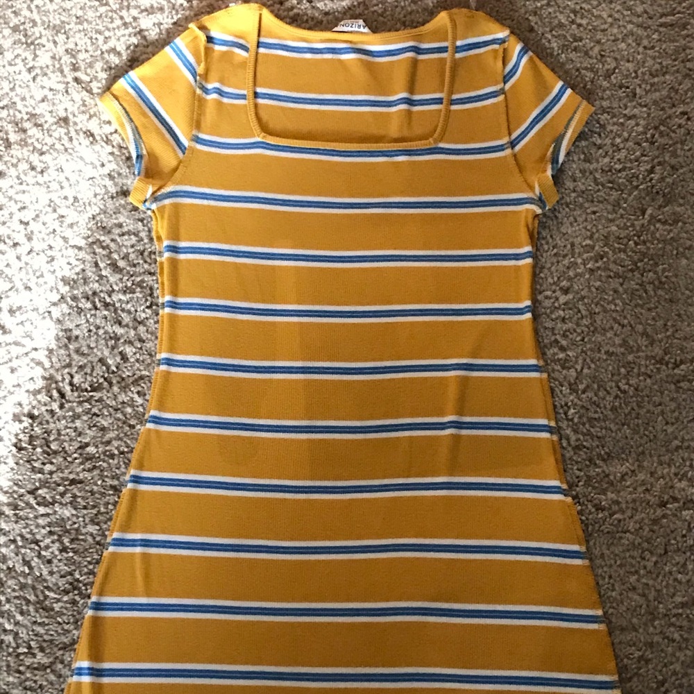 Yellow striped dress